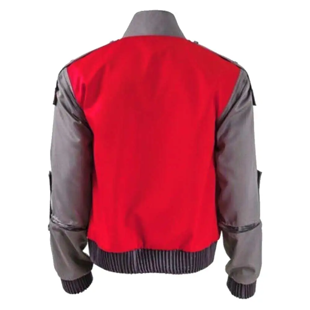 

1985 Movie Back Future Cosplay Marty Coat Clothing Men Party Disguise Roleplay Male Outfits Suit Halloween Costume Carnival