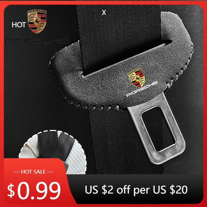 

Car Sticker For Porsche Cayman Cayenne 911 Macan Suede Car Interior Safety Seatbelt Buckle Protector CoverFor Porsche Cayenne P