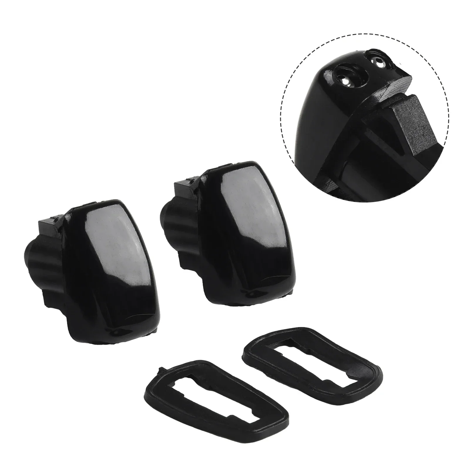 Front Windscreen Wiper Washer Nozzles Jet Fit For Mazda 3/5/6 BK GG1 BN8V-67-510 ABS-Black-Accessories For Vehicles