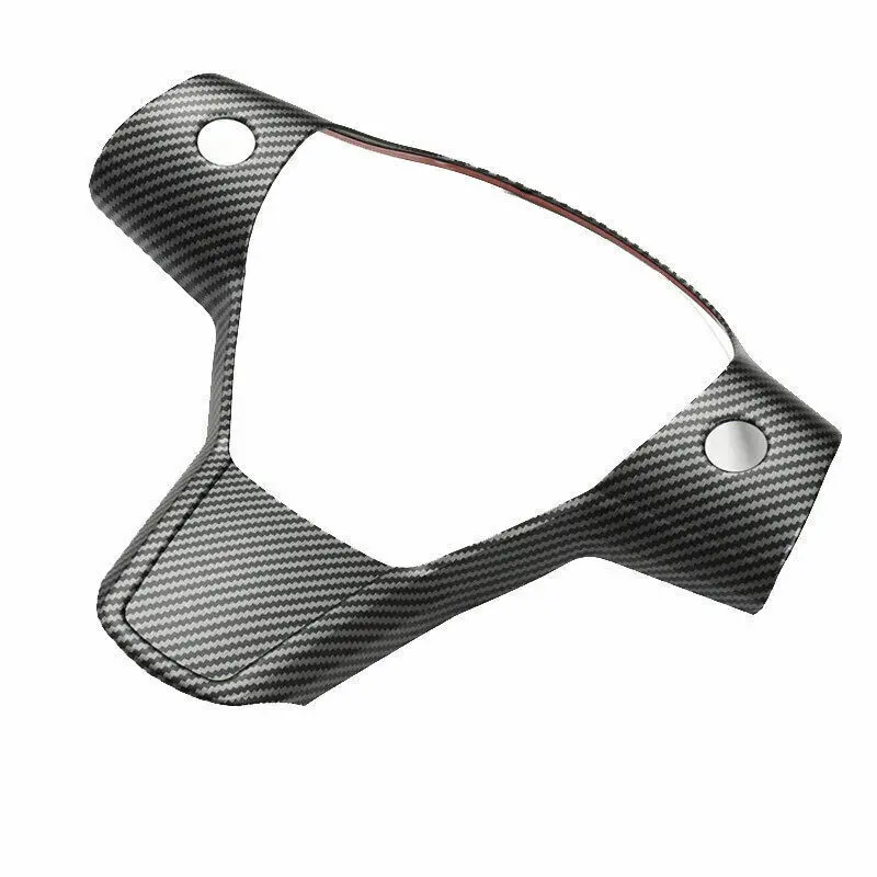 For Tesla Model Y Car Accessories ABS Carbon Fiber Steering Wheel Panel Cover Trim Stickers Frame 1PCS Interior Auto Parts 2021