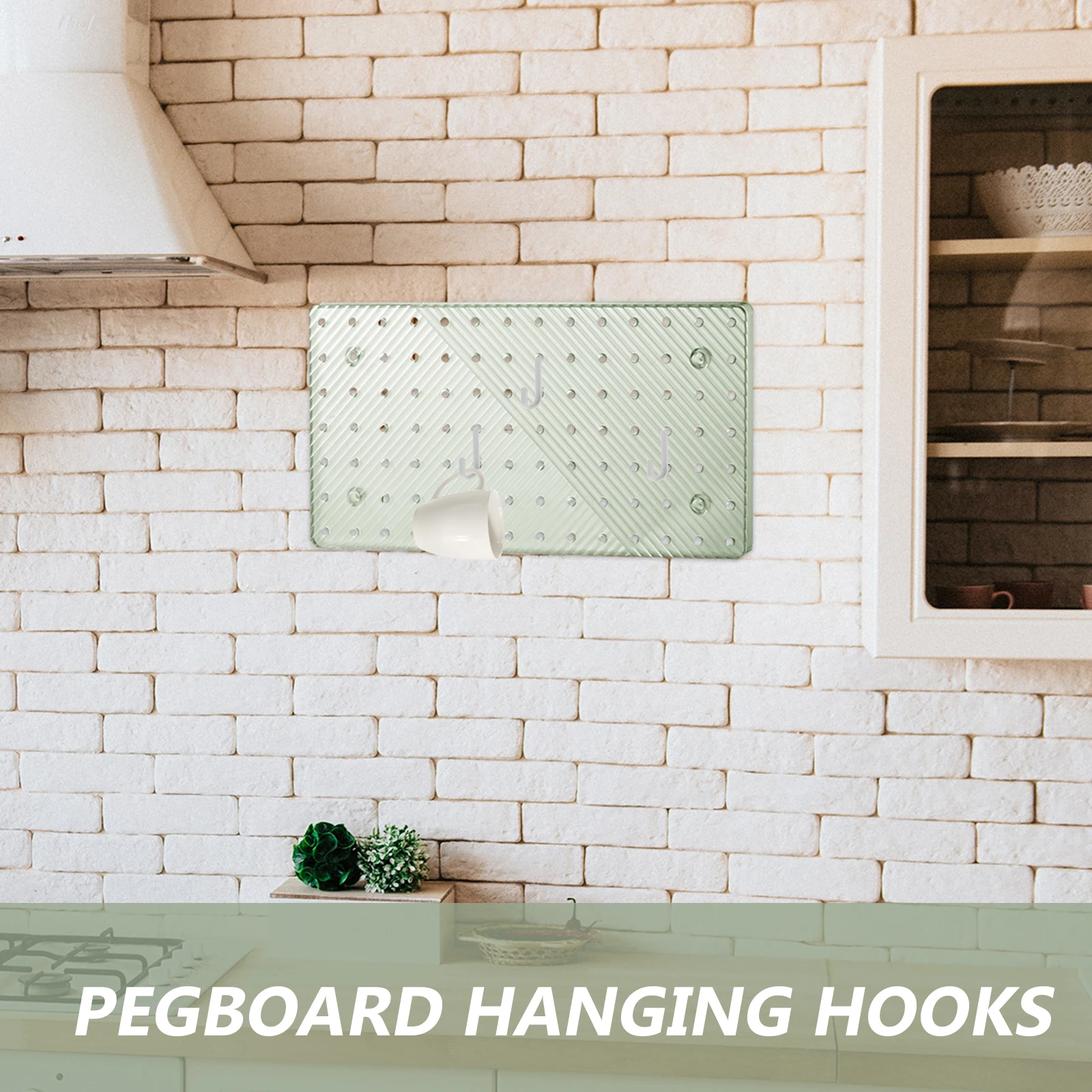 

20 Pcs Kitchen Shelf Accessories Peg Board Hooks Pegboard Organizer Grey