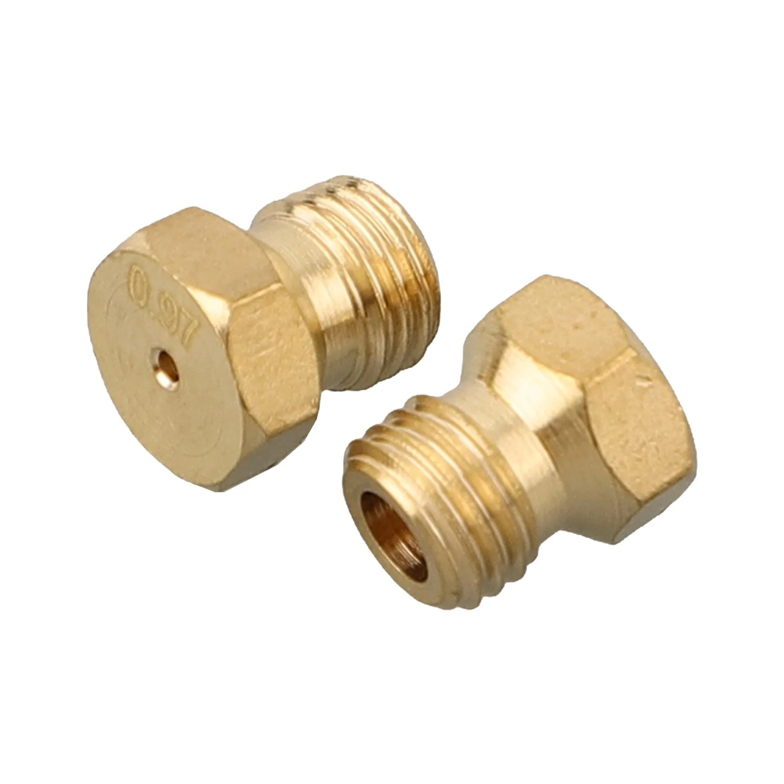 5PCS Gas Nozzles Burner Jets Nozzles Set 0.73, 0.97, 0.97, 1.15, 1.35 Compatible With Natural Gas Flat Diameter 7mm