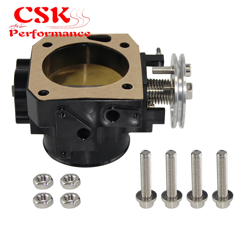 

Black/Silver 70mm Intake Throttle Body Fit for Acura Honda K-Series Engine K20A/K20A2/K20A4/K20A6/ K20A3/K20Z3