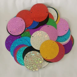 50mm Laser mixing round plastic bulk sequins wedding party stage decoration materials performance costumes decorative accessorie