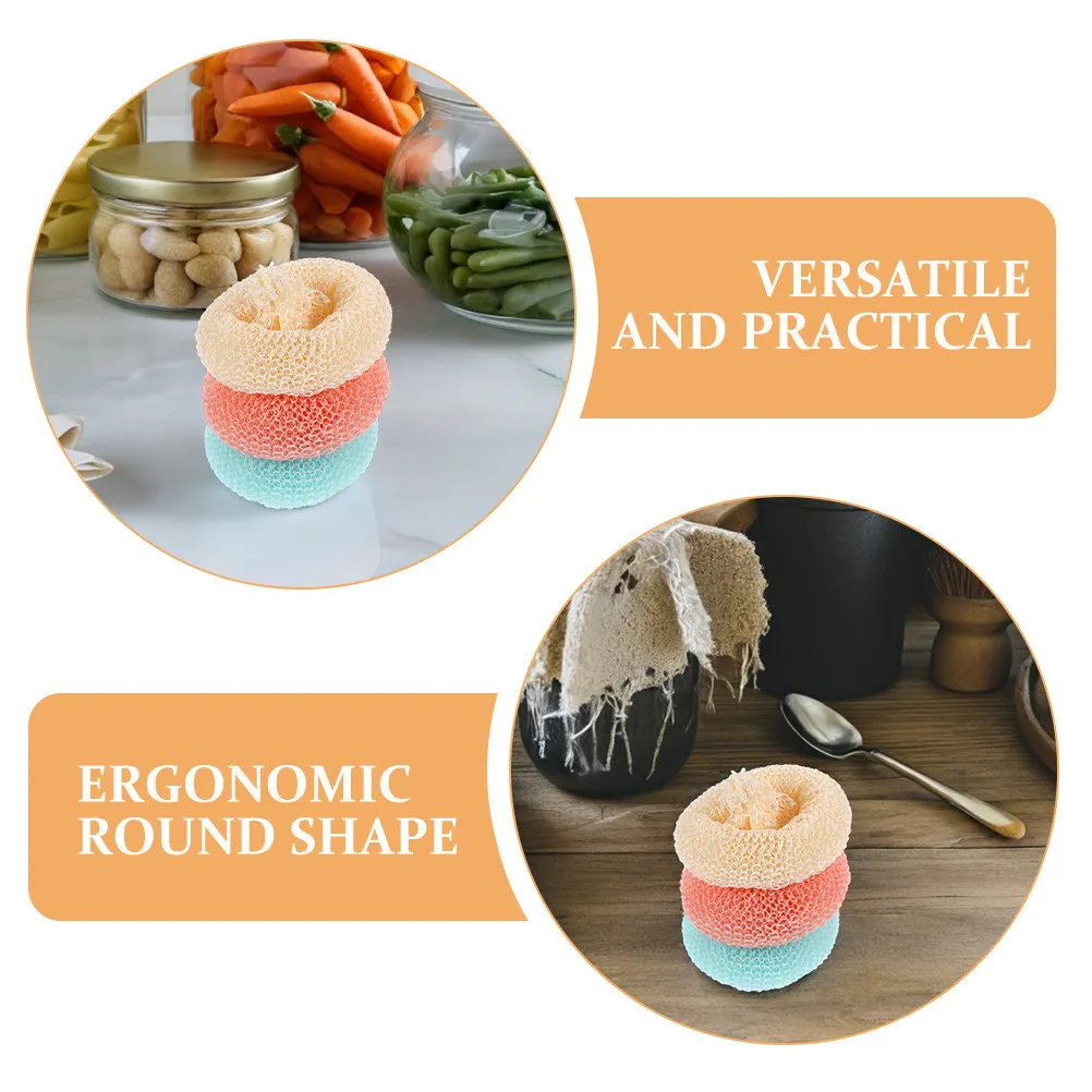 15Pcs Plant Fiber Dish Scrubbers Non Scratch Kitchen Scrub Pads for Pots Pans Bowl Cleaning Heavy Duty Scouring Pads
