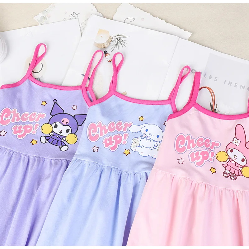 Colete Suspender Sanrio para Meninas, Roupa de casa, Moda fina, Fofos, Desenhos animados versáteis, Minha melodia, Presente de verão, Novo estilo