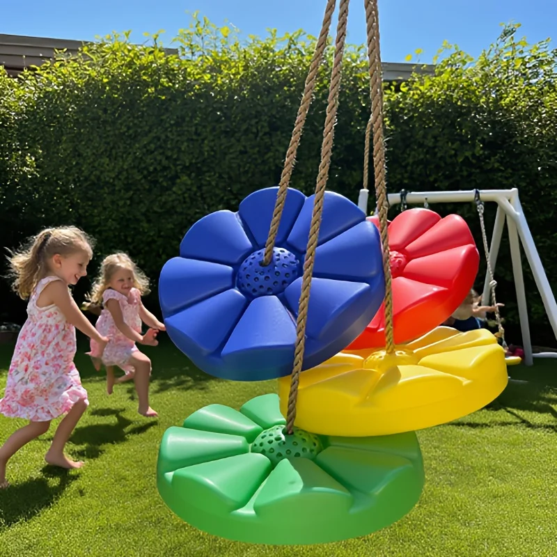 

Качающееся кресло, забавные качели в форме цветка для фитнеса на открытом воздухе, кресло-качалка, утолщенные качели, подходят для развлекательных парков/курсов,