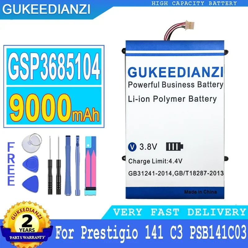 Battery GSP3685104 9000mAh For Prestigio Smartbook 141 C3 PSB141C03 PSB141C03BFH_DG PSB141C03BGH_DG Mobile Phone Batteries