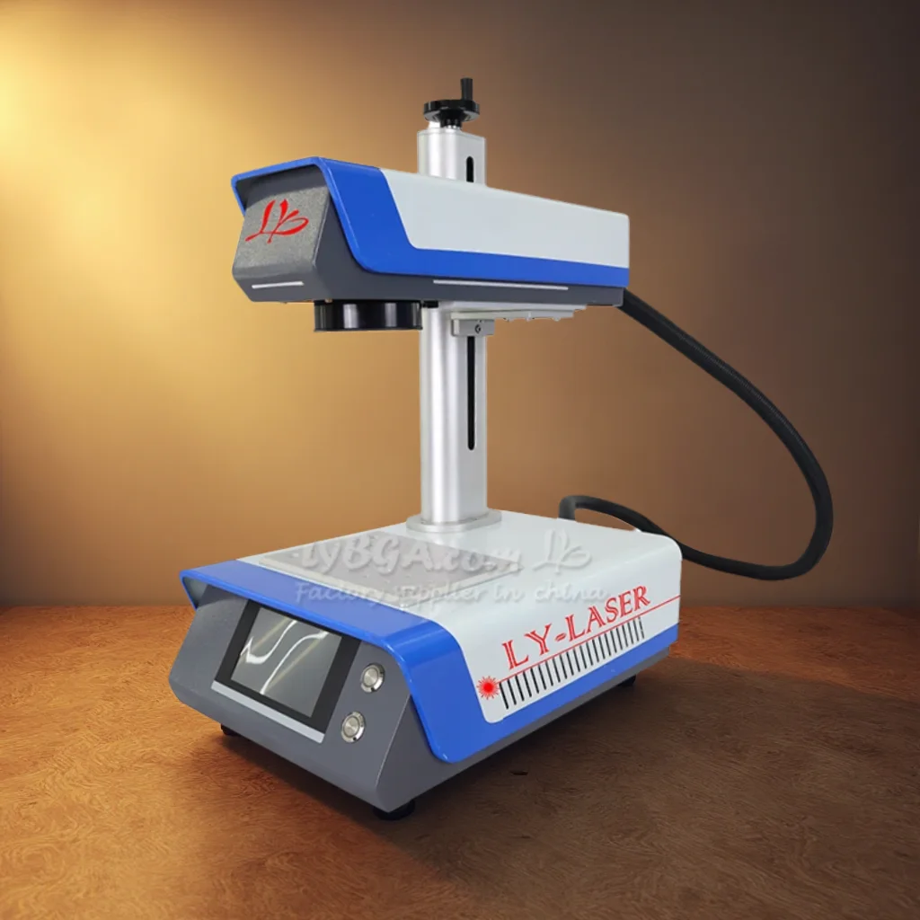 

LY Mini 50W 30W 20W UV 5W MAX Fiber Laser Marking Engraving Machine Offiline Controller Support Rotation Axis Metal Engraver