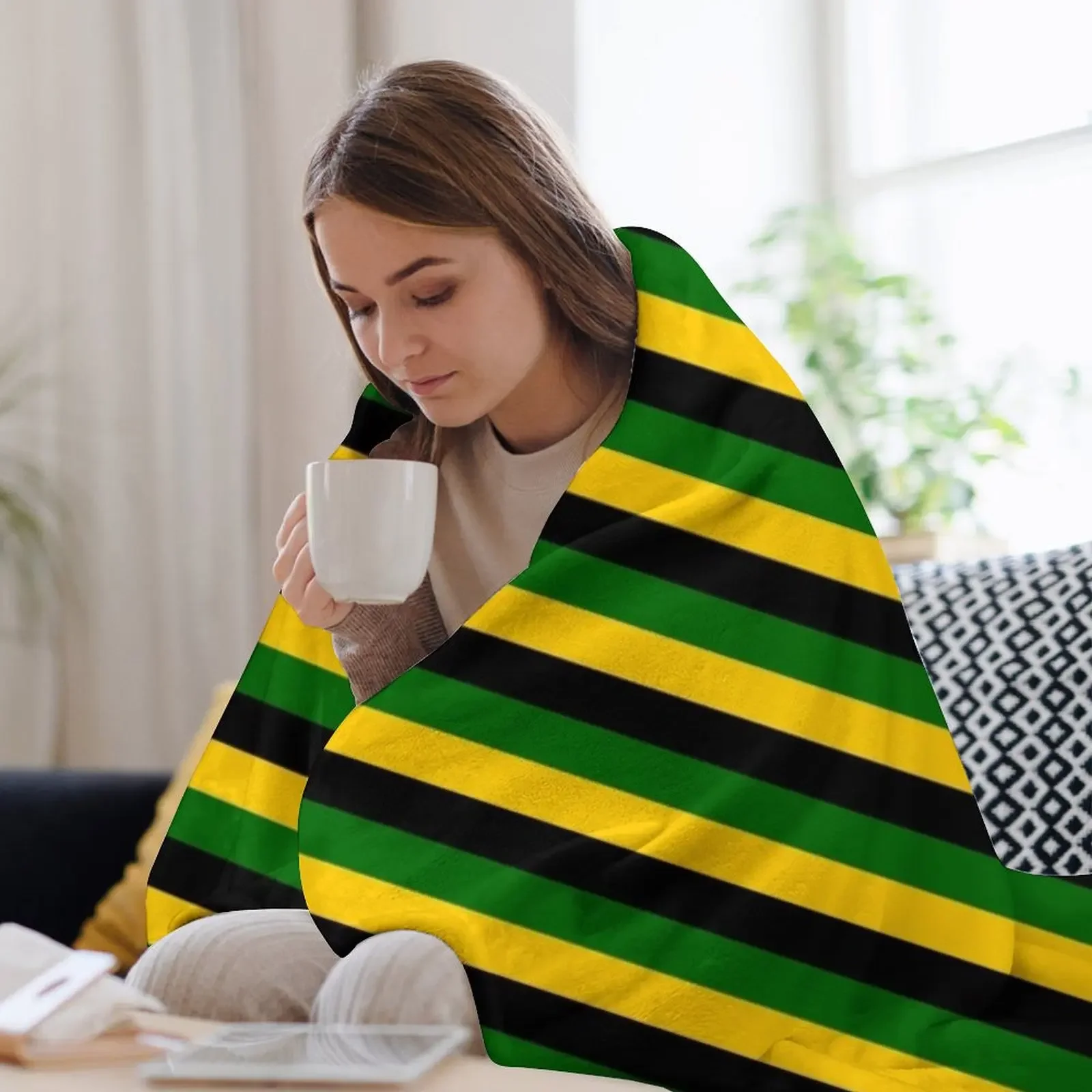 نورثامبتون القديسين الرجبي مخطط رمي بطانية شعر أنيمي الفاخرة السرير منقوشة البطانيات