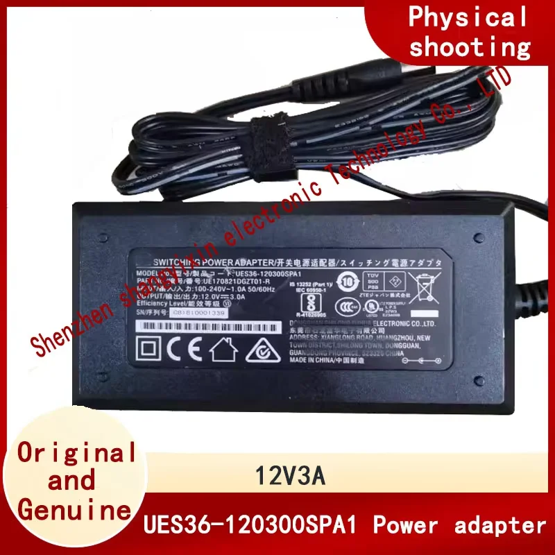 Original power adapter 12V3A power cable charger UES36-120300SPA1 module