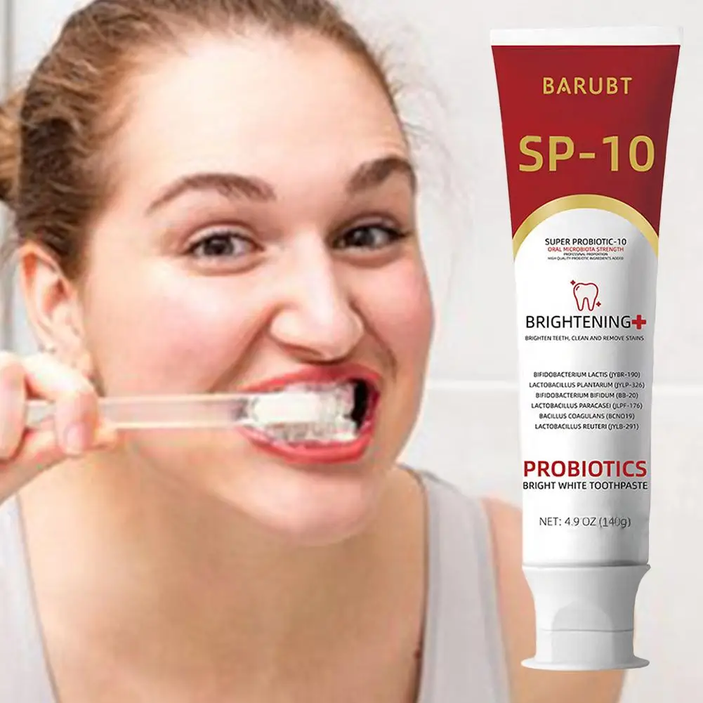 Dentifrice probiotique SP-10 140g 140g Soin dentaire Menthe Bien-être Doux Sans Rafraîchissement Dentifrice Dentifrice Fluorure Haleine Healt R4V1