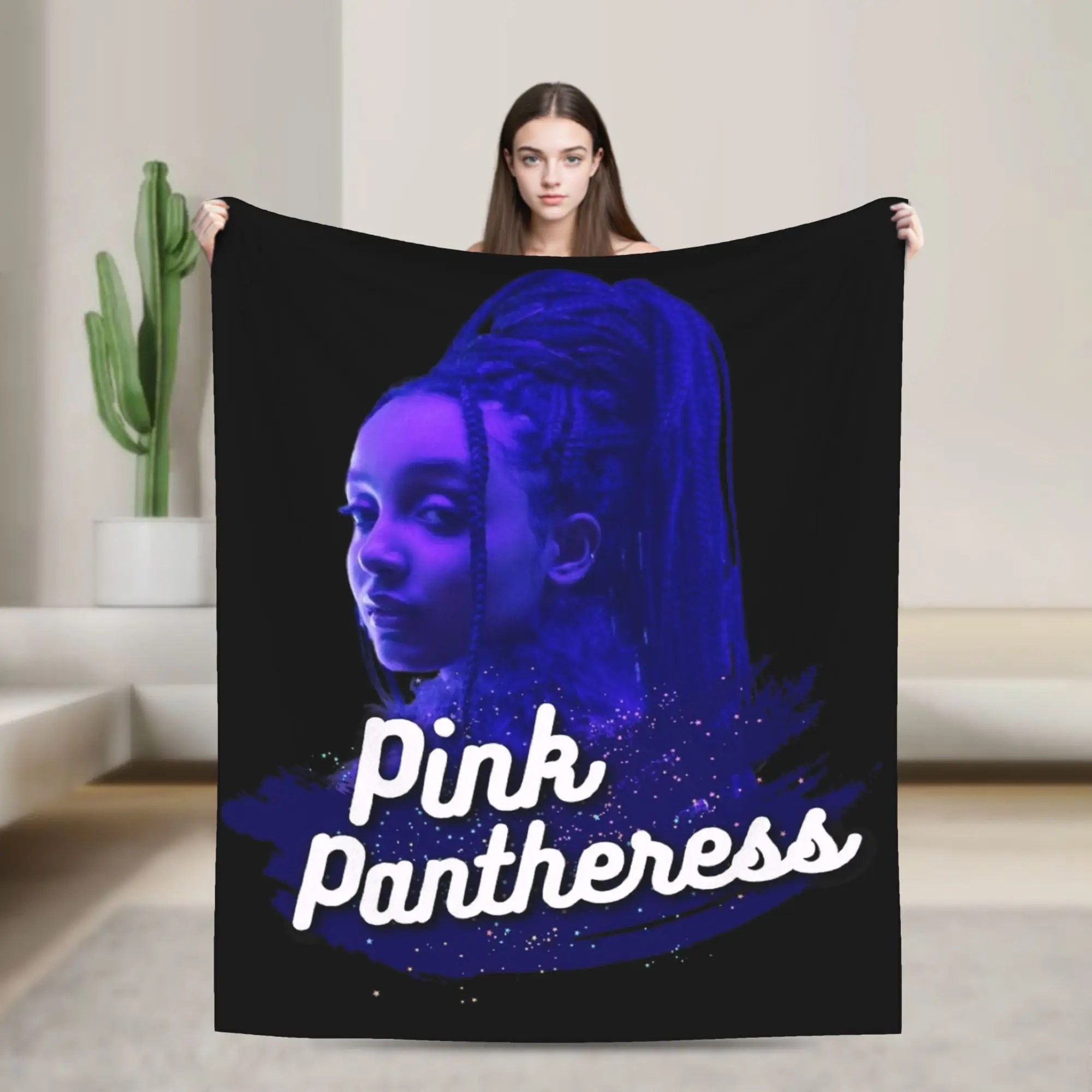 Singer Pink P-Pantheress Blankets Fleece Autumn/Winter  Multi-function Warm Throw Blanket for Sofa Bedroom Bedspreads