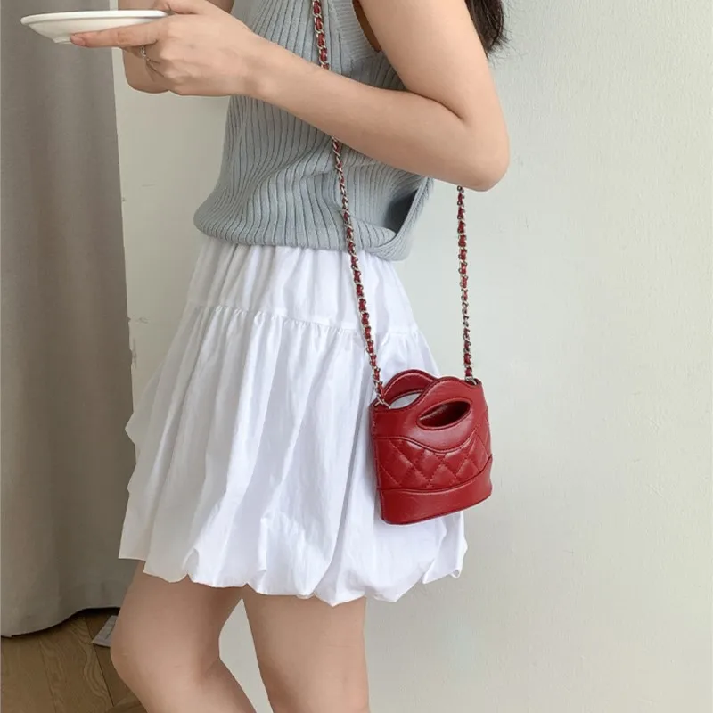 2024 Summer New Mini Crossbody Bags Women Fashion Korean Chain Shoulder Bags High-quality Casual Simple Silver Mini Bag Ladies