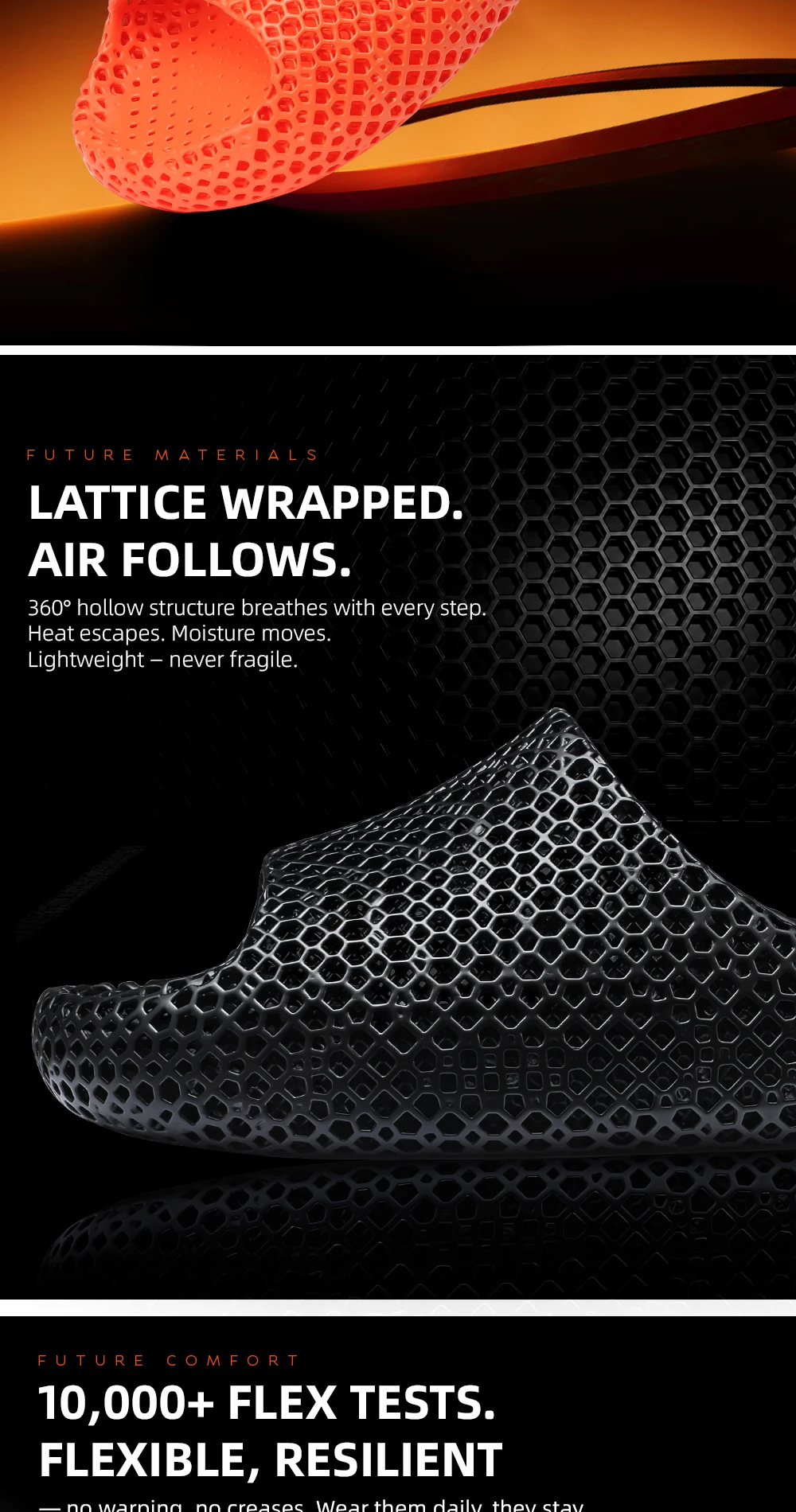ADAPFIT LayerFit 3D-gedruckte Hausschuhe Herren Damen ultra leicht mit gepolsterter Wabenstruktur für Innen- und Außenbereich rutschfest atmungsaktiv bequem für Yoga und Erholung nach dem Sport – Detail 7