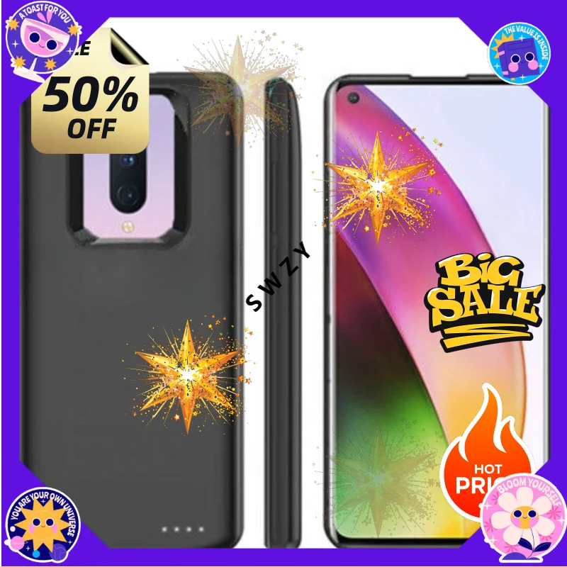 SWZY 10000mAh Power Bank Cover for OnePlus 8 Pro Battery Charger Cases External Battery Power Bank Cover for Oneplus 8 Charging