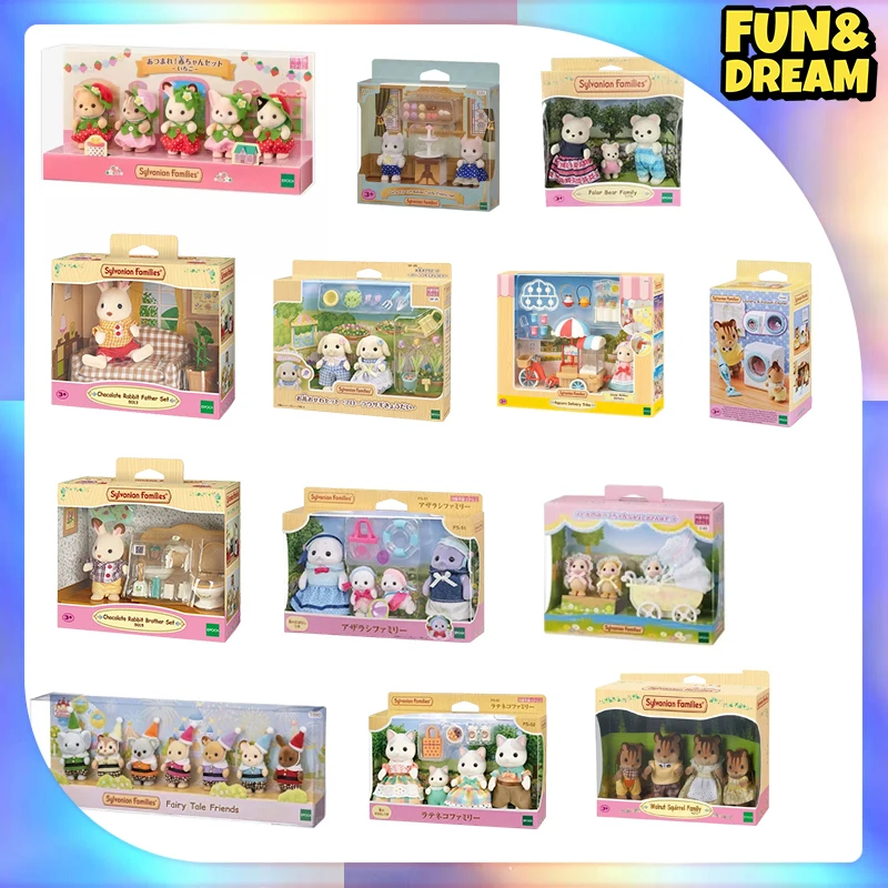 

Sylvanian Families Anime Figures Sylvanian Family Kawaii Baby Doll Toy Ternurines 2024 nEW Children Toys Decor Birthday Gift