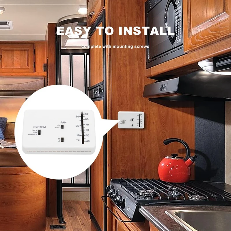 RV Thermostat, RV Analog Thermostat Replacement Accessories For Dometic (Cool Only/Furnace) 3106995.032
