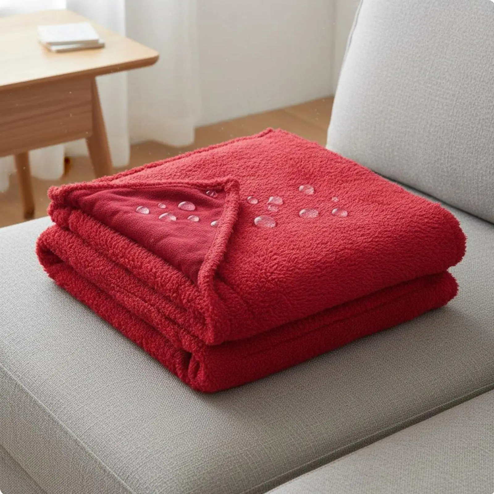 Waterproof Dog Bed Blanket Reversible Cozy Sherpa Soft Flannel Pet Furniture Cover for Couch Car Seat Washable Heavy Duty