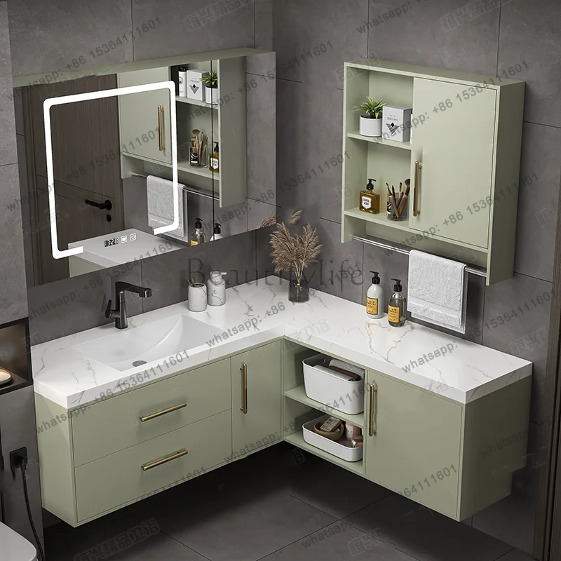 2025L type bathroom cabinet corner washstand triangular wash basin