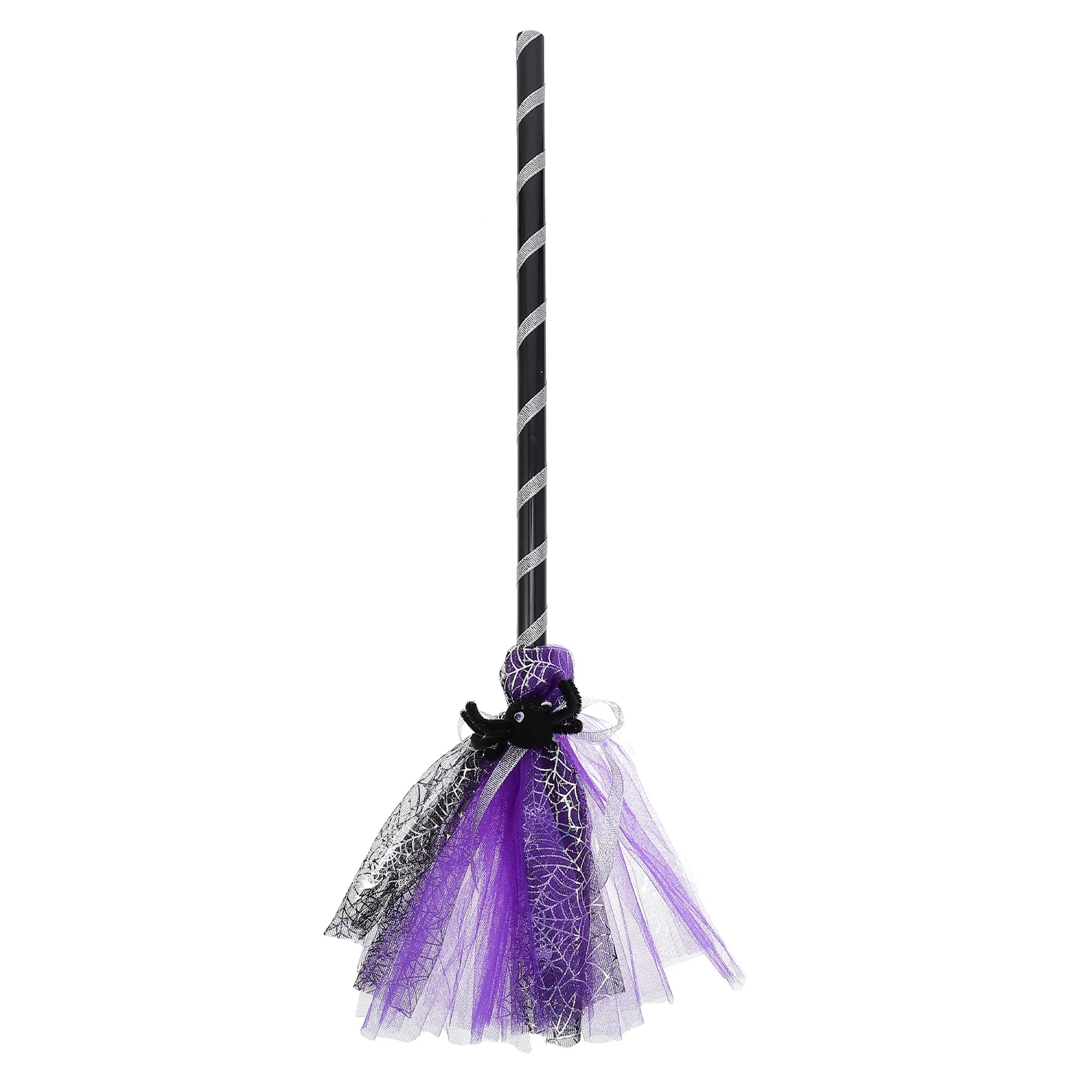 

1pc Halloween Broom Prop Witch Broomstick Decor Party Show Masquerade Supply Durable Costume Accessory For Kids Haunted House