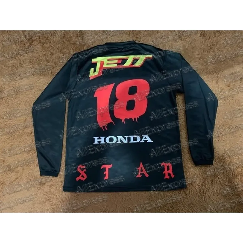 2025-26 هوندا إصدار خاص # 1 جيت سوبر موتوكروس سباق جيرسي MenLong كم دراجة نارية المحملة تنفس التجفيف السريع الأعلى