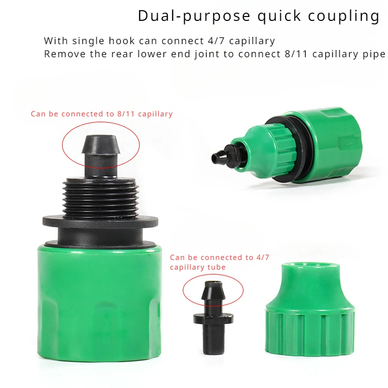 5pcs 4/7 capillary quick connection 3/8 quick connection garden drip irrigation car wash water gun hose connector image 2