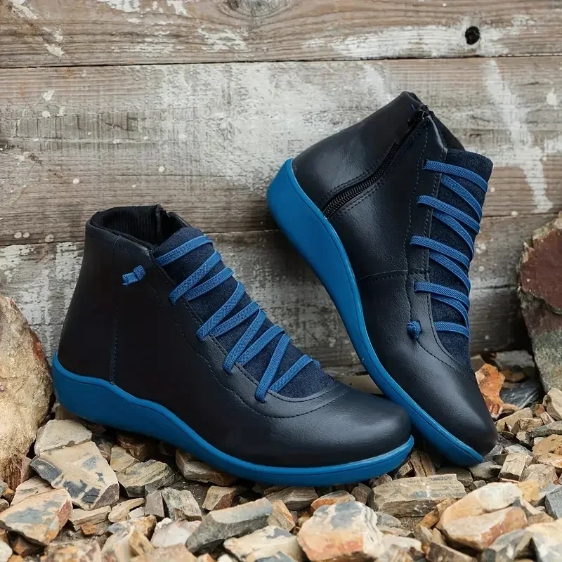 Women Boots Winter Flat Short Vintage Comfortable Snow Boots Women Comfortable Anti-slip Walking Shoes for Women Botas De Mujer