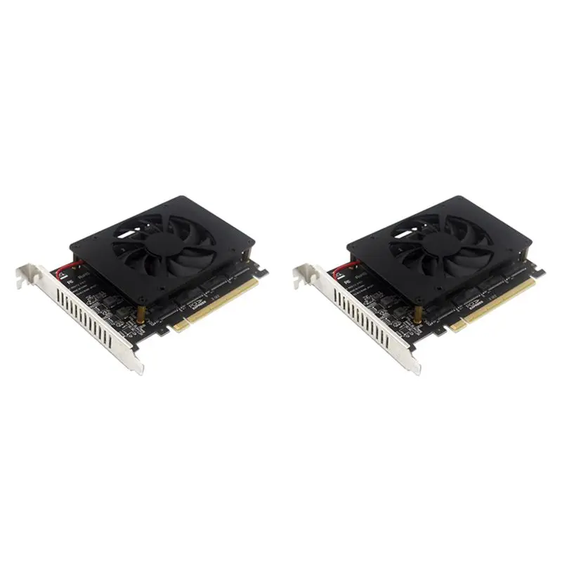 ABRI-2X PCIEX16 NVME M2 MKEY SSD RAID Array Expansion Adapter Card Motherboard PCIE Split Card