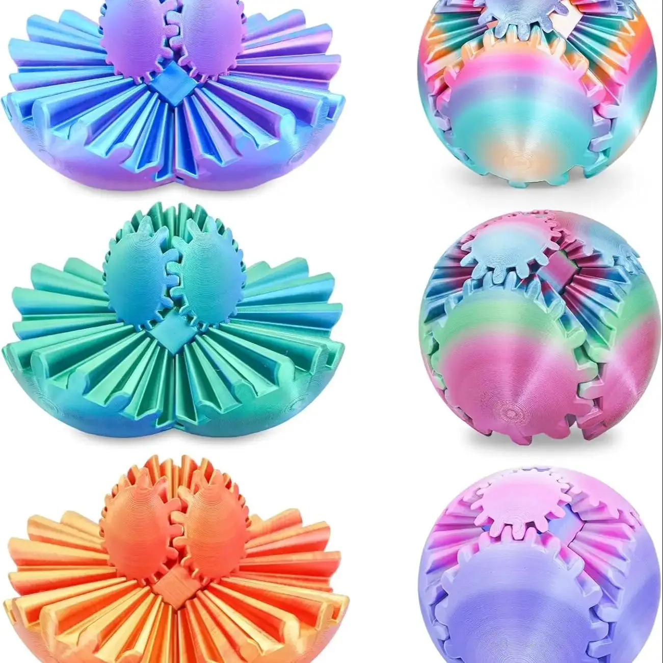 Gear Ball 3D-Gedruckter Drehball-Würfel Fidget-Spielzeug Kugel-Schreibtischspielzeug zur Stress- und Angstlinderung Entspannung und Dekompression – Detail 1
