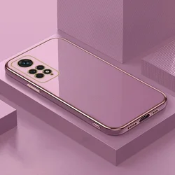 Glossy Plated Phone Case For Xiaomi Redmi Note 11 11S 10 10S 10C 10A 9S 9T 9C POCO X3 X4 Pro 11T 12Lite Silicone Protector Cover