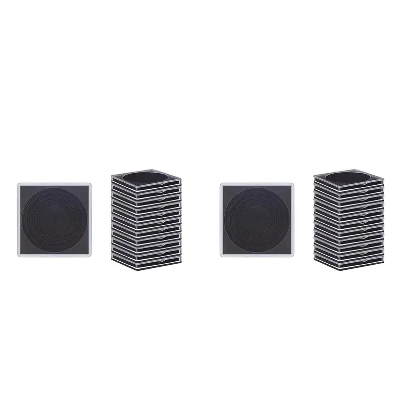 100 PCS Coin Capsules, Coin Snap Holders With 5 Sizes Black Gaskets, Clear Coin Cases For Coin Collection Supplies