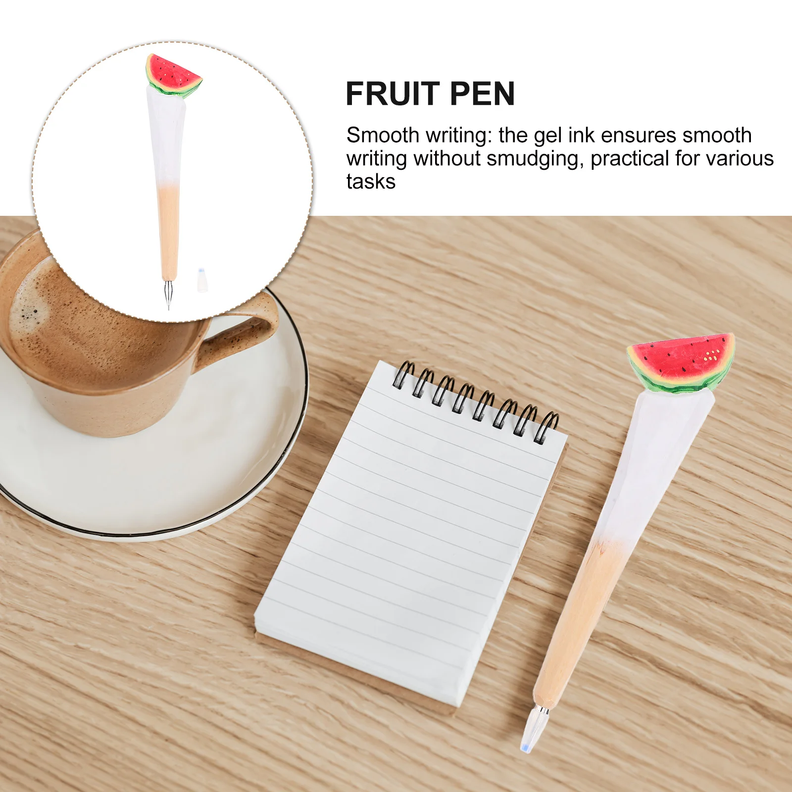 

Watermelon Pen Cute Fruit Pens Cool Novelty Writing for Office Cartoon Gel Ink