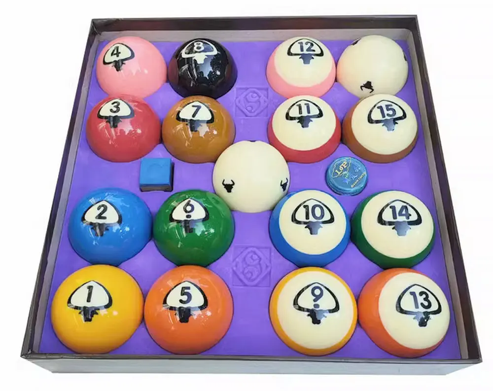 Yalexang-Juego de billar de resina, Set de 17 bolas de 2-1/4 ", Best BULL