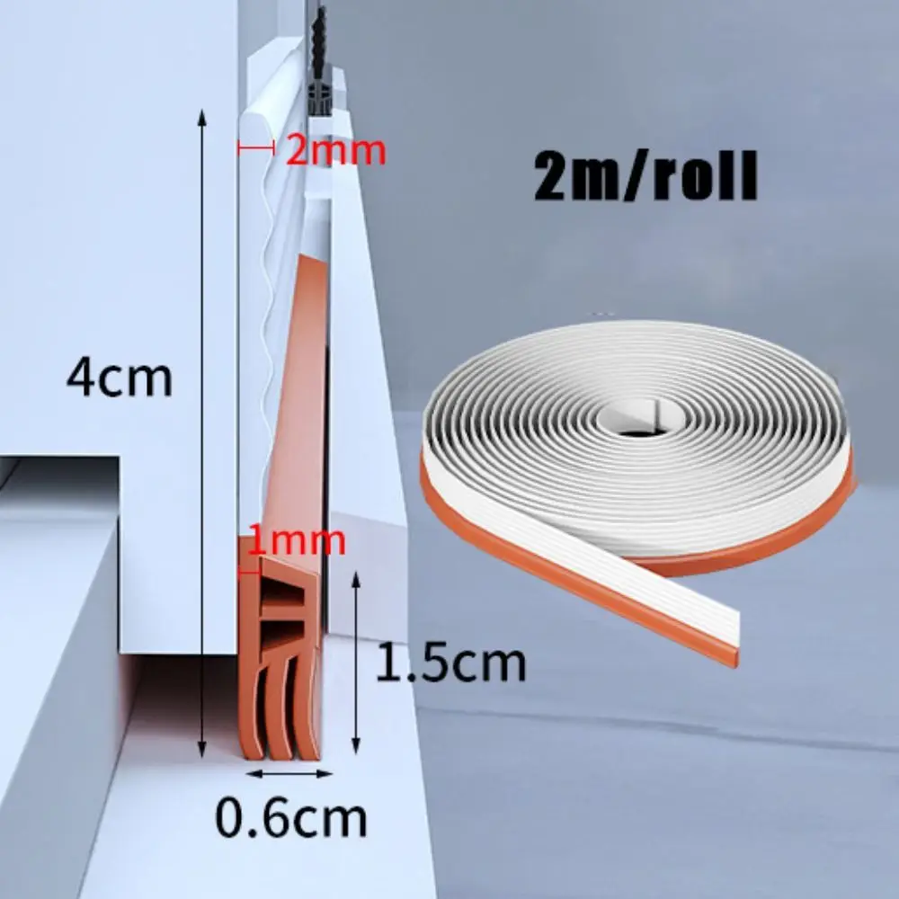 Bande d'étanchéité pour fenêtre coulissante, coupe-vent, anti-poussière, auto-adhésive, étanche, TPE, insonorisée, déflecteur pour espace de fenêtre, chambre à coucher