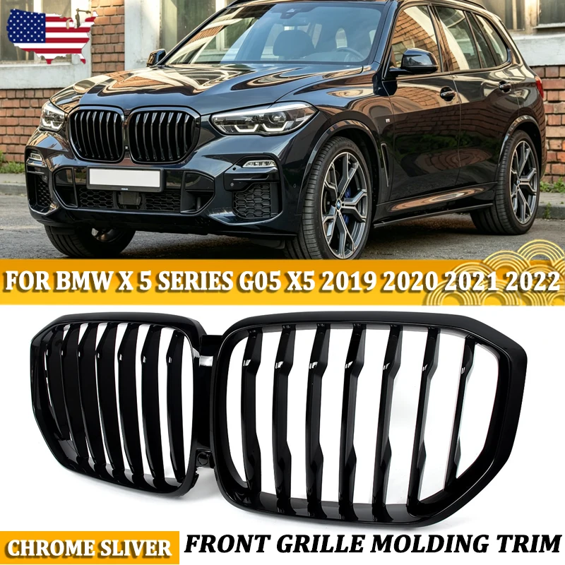 Per BMW G05 X5 F95 Serie Sport X5 2018~2020 Griglia Radiatore Sportiva Stile M Performance Nera Lucida Griglia Frontale a Doppio Rene