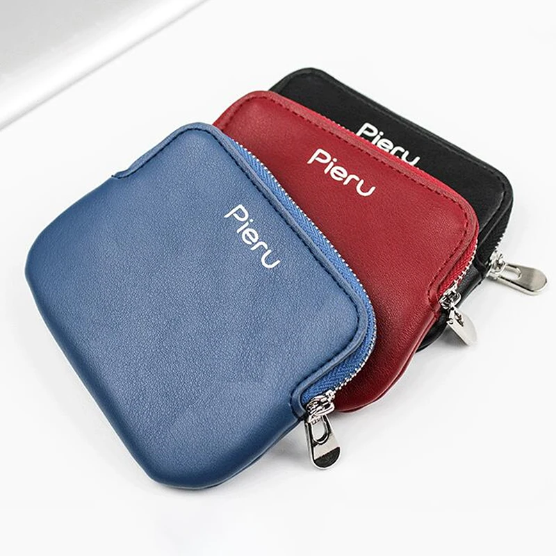 Coin Purse Mini Multifunctional Key Money Bag Simple Solid Color Portable Convenient And Practical Small Zipper Wallet