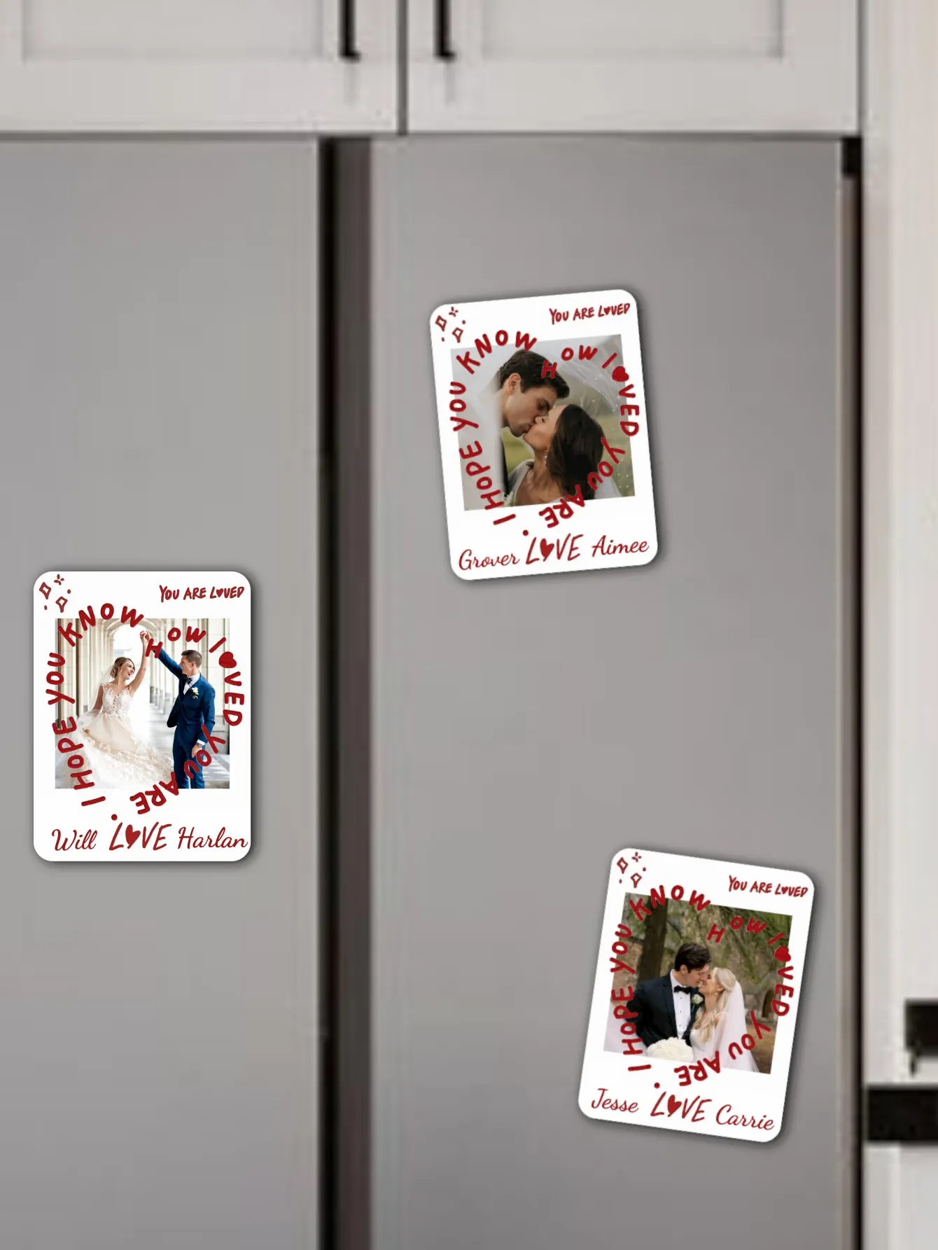 1pc Customized Love Refrigerator Magnet Valentine's Day Wedding Gift Personalized Locker Magnet Customized Refrigerator Magnet - view 4