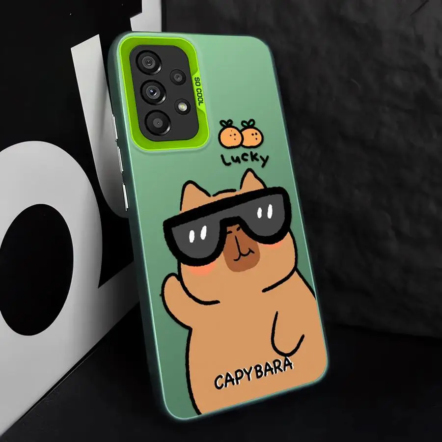 حافظة لهاتف سامسونج جالاكسي A32 A23 A24 A15 A22 A12 A16 A34 A14 A13 A25 نمط كابيبارا الناعم