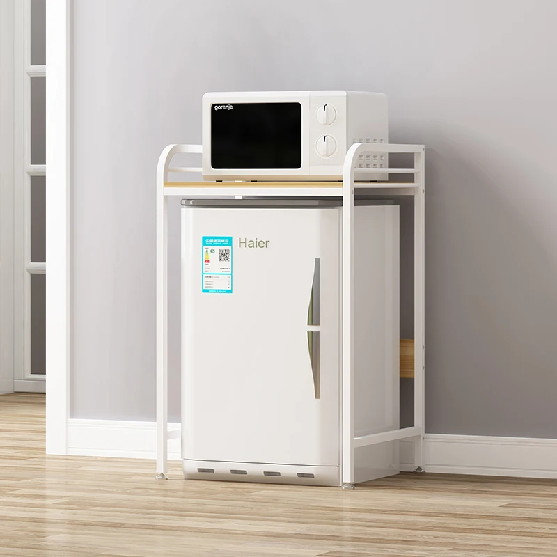 

Wooden Small Refrigerator Shelf Floor-to-ceiling Multi-layer Disinfection Cabinet Storage Above High Quality