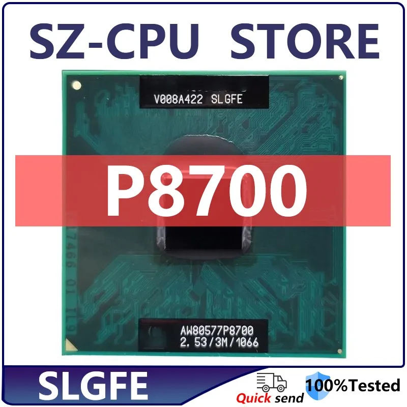 Core 2 Duo P8700 SLGFE CPU Laptop Processor Dual Core 2.53GHz 3M 1066MHz Socket 478