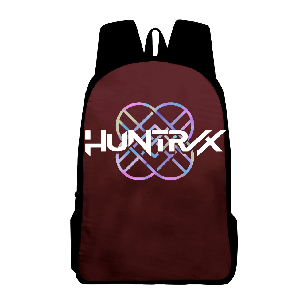 KPop Demon Hunters Huntrix Logo Backpack 2025 Cartoon Movie Merch Casual Rucksack Men Women Outdoor Daypack Unisex Bag
