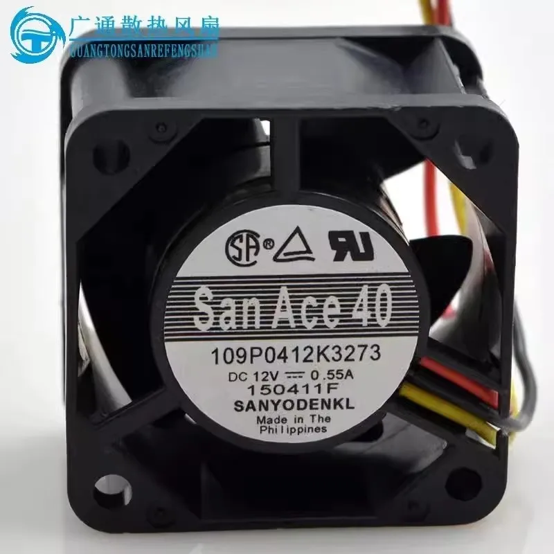

New 40 * 40 * 28MM 12V 4CM 0.55A 109P0412K3273 Double Ball High Air Volume Server Cooling Fan