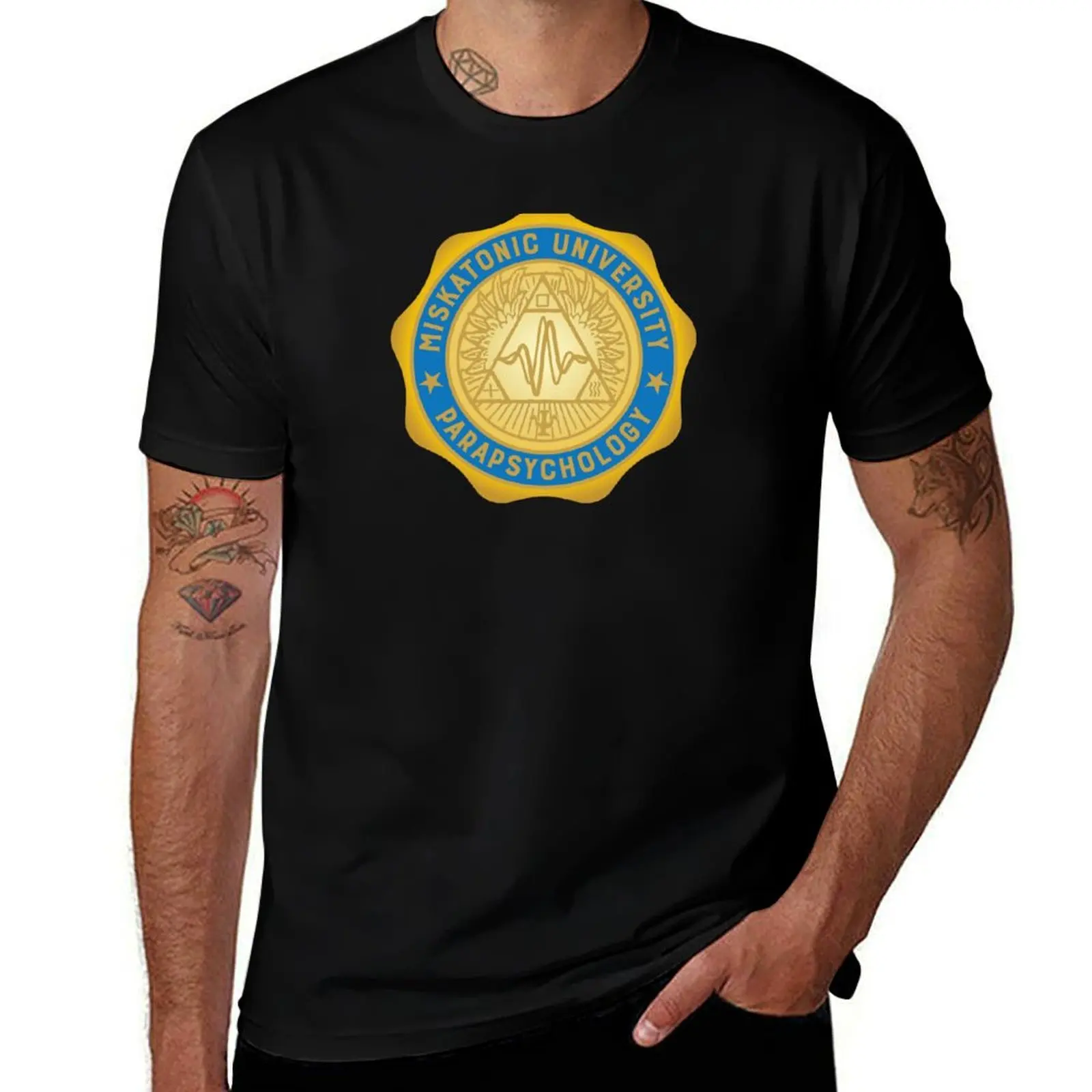 Miskatonic University Parapsychology T-Shirt Fashion Letter Print T-Shirt