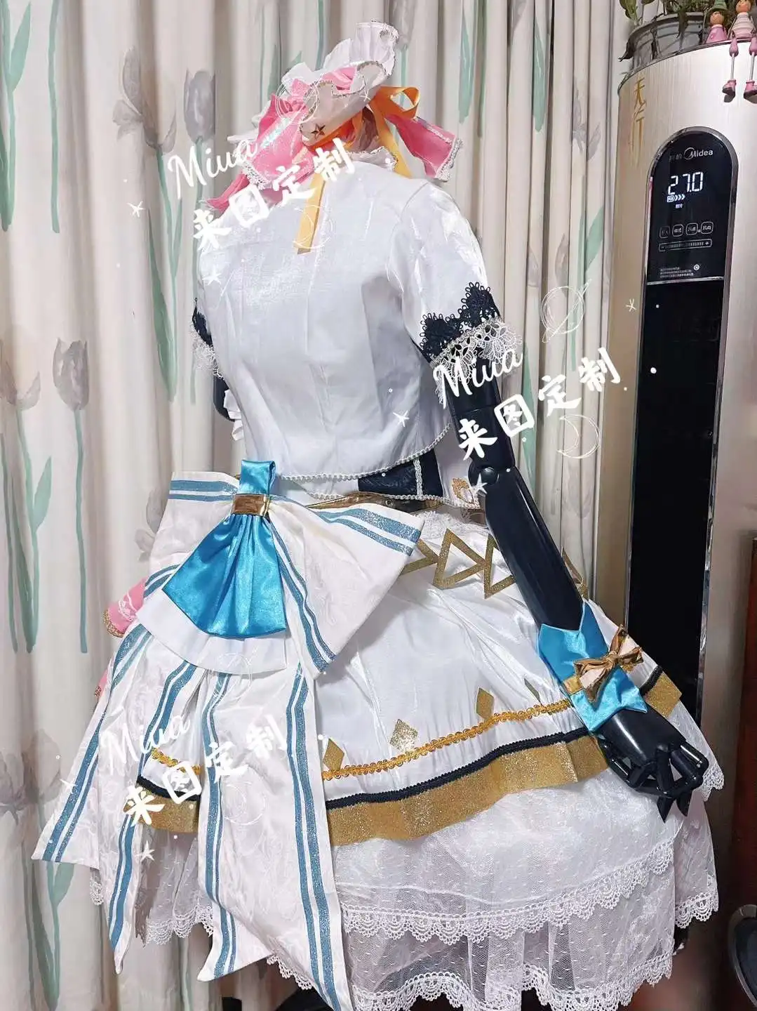 COS-KiKi [Customized] Vtuber Minato Aqua Game Suit Elegant Lovely SJ Unifomr Cosplay Costume Halloween Party Role Play Outfit