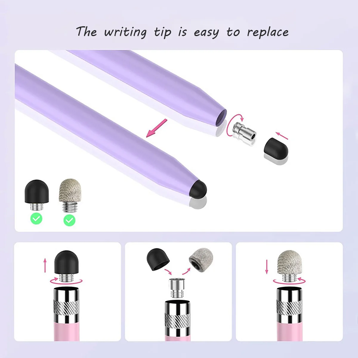1-Pack Touch Pen, Suitable for Tablets, Universal Capacitive Pen Tip, Compatible with Mainstream Apple/Android Phones and Tablets on the Market. - view 4