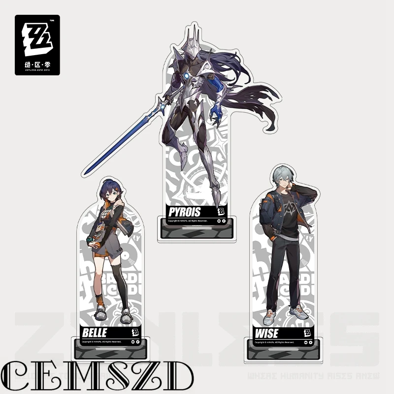 [Genuine] MiHoYo Game Zenless Zone Zero ZZZ Pyrois Wise Belle Cosplay Acrylic Stands Anime Character Accessories Card Slot Tool