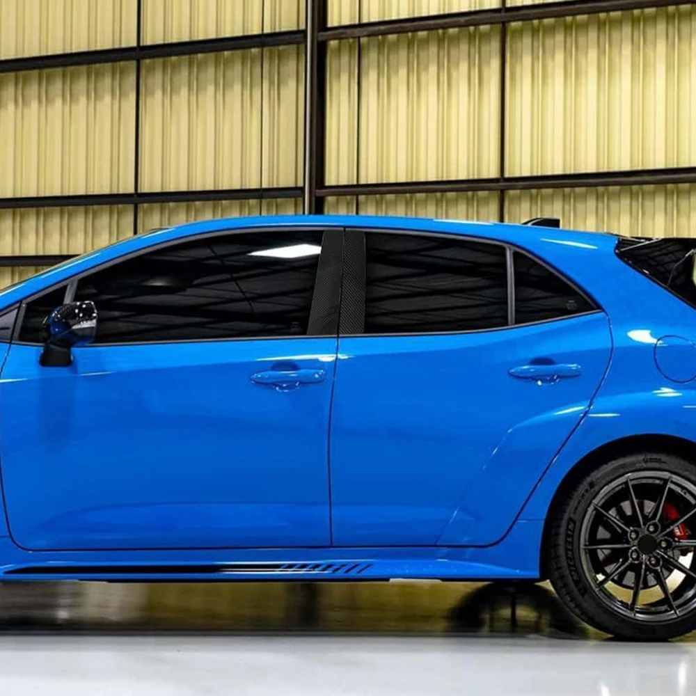 For Toyota Corolla GR 2023-2025 Real Dry Carbon Fiber Exterior Door B-pillar Panel Trim Cover Car Accessories