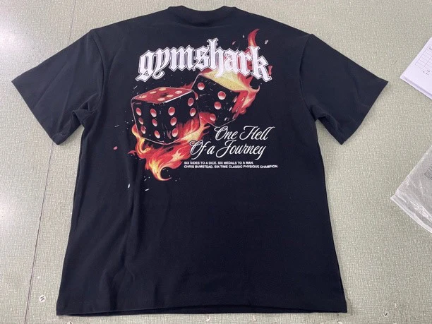 Neues Shark Fitness-Style Kurzarm-Sportshirt, locker geschnitten, bequem und atmungsaktiv, für das Fitnessstudio. – Detail 2