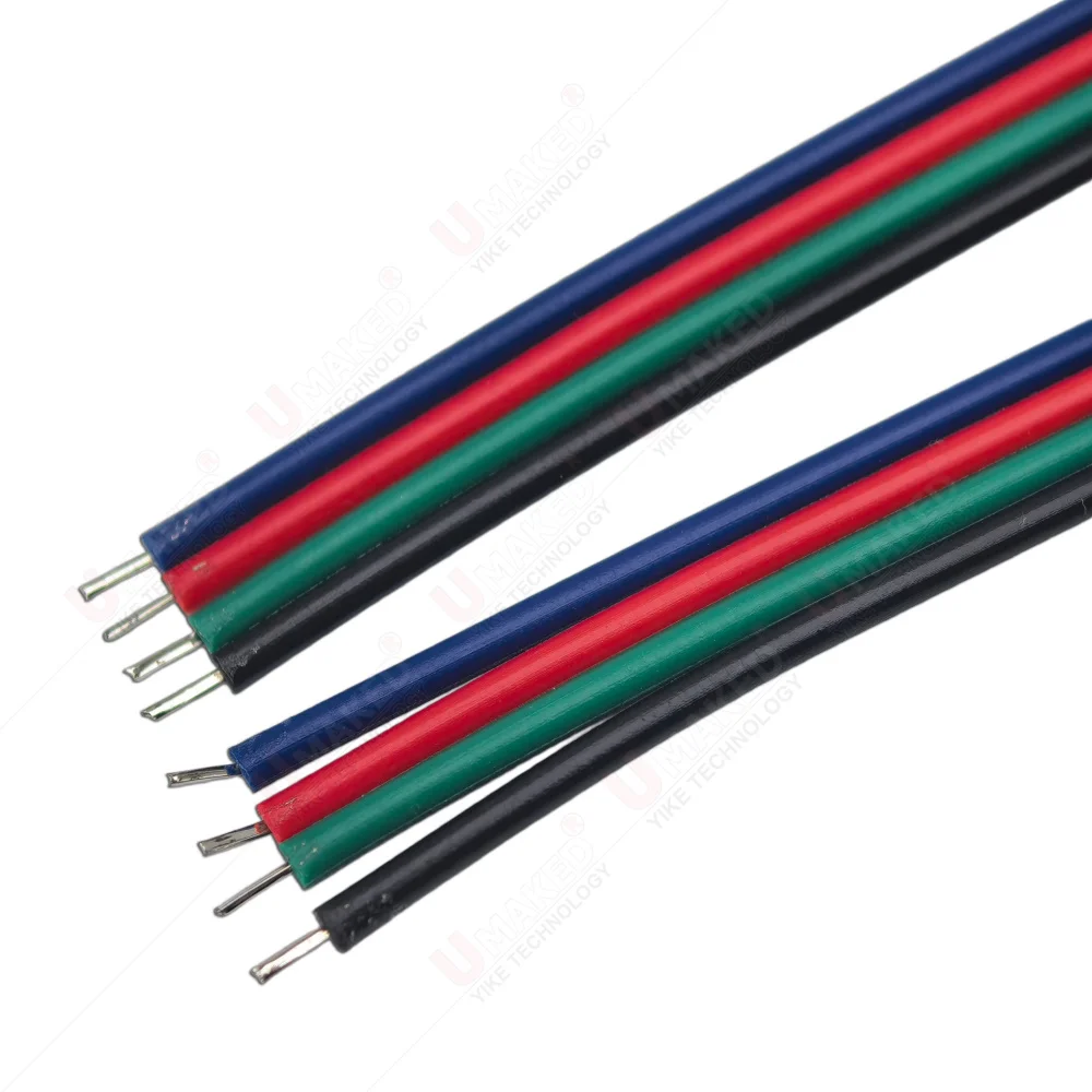 50/100pcs 2Pins 4pins wires cable, AWG22 thinned copper wire for strip light extend wire LED wire electric cable led accessories